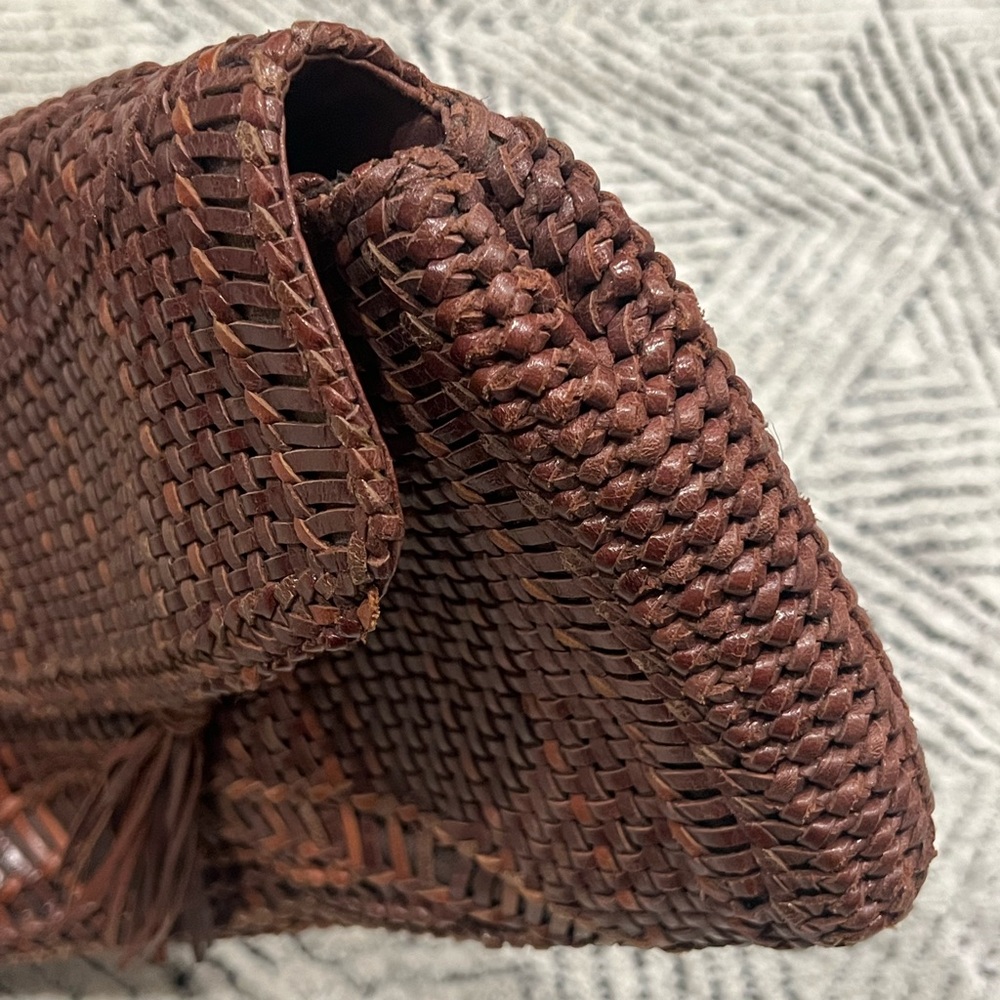 RARE Vintage Cole Hann Woven Leather Clutch - Picture 7 of 14